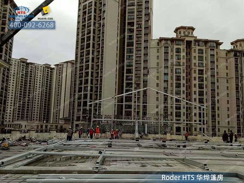 體育篷房現場搭建