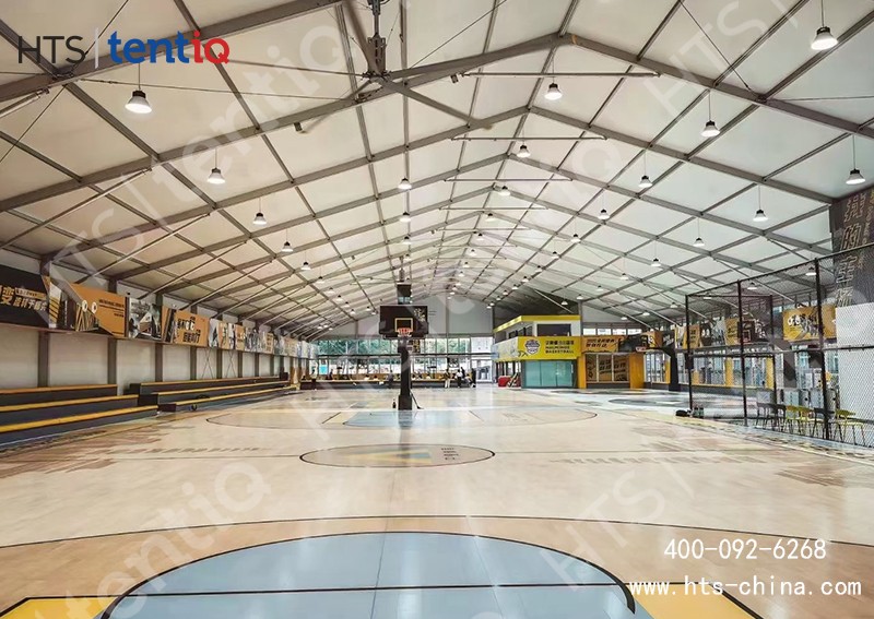 篷房體育館工廠生產，現場安裝，20天可以運營使用