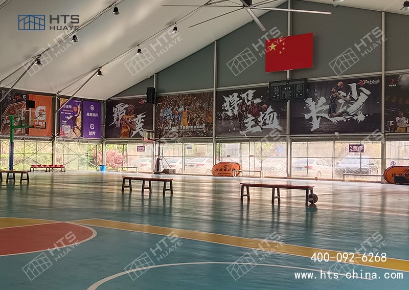 在湖南地區做的快速裝配式籃球場案例，保證看完讓您心動